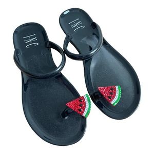 NIB INC Watermelon Toe Ring Jelly Sandals Size US 5